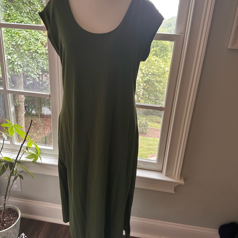 Banana Republic Forest Green Midi Dress